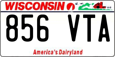 WI license plate 856VTA