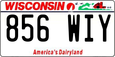WI license plate 856WIY