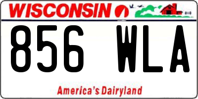 WI license plate 856WLA