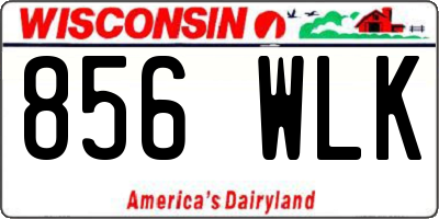 WI license plate 856WLK