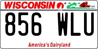 WI license plate 856WLU