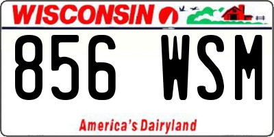 WI license plate 856WSM