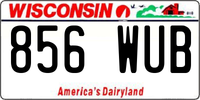 WI license plate 856WUB