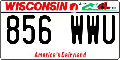 WI license plate 856WWU