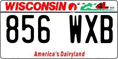 WI license plate 856WXB