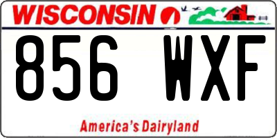 WI license plate 856WXF