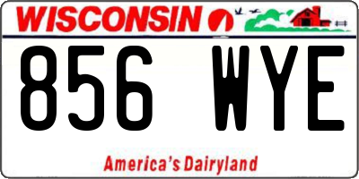WI license plate 856WYE