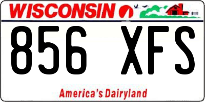 WI license plate 856XFS