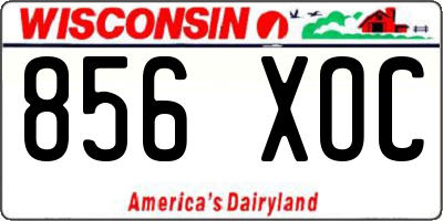 WI license plate 856XOC