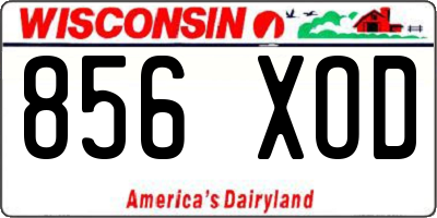WI license plate 856XOD