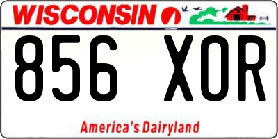 WI license plate 856XOR