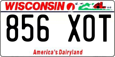 WI license plate 856XOT