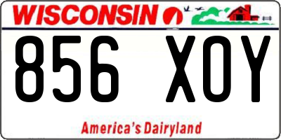 WI license plate 856XOY