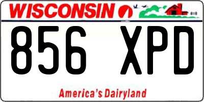 WI license plate 856XPD