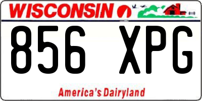 WI license plate 856XPG