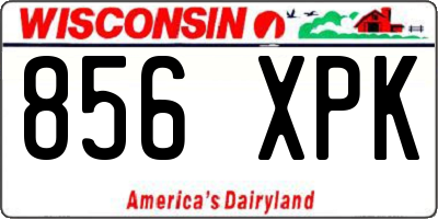 WI license plate 856XPK