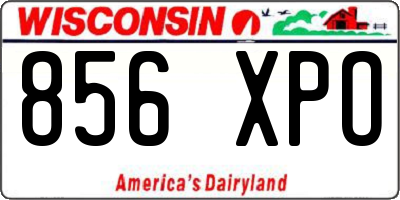 WI license plate 856XPO