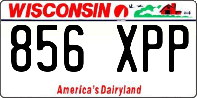 WI license plate 856XPP