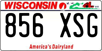 WI license plate 856XSG