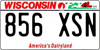 WI license plate 856XSN