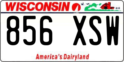 WI license plate 856XSW