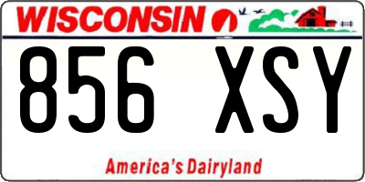 WI license plate 856XSY