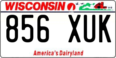 WI license plate 856XUK
