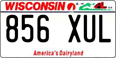 WI license plate 856XUL