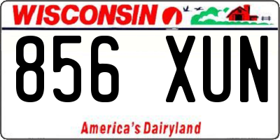 WI license plate 856XUN