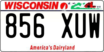 WI license plate 856XUW