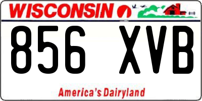 WI license plate 856XVB
