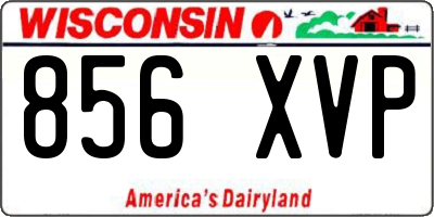 WI license plate 856XVP