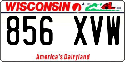 WI license plate 856XVW