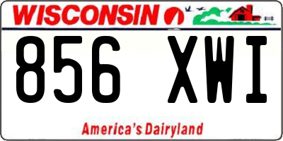 WI license plate 856XWI