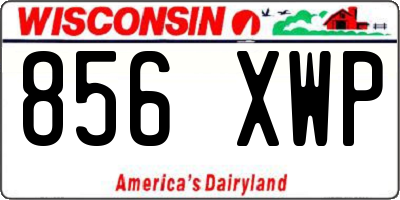 WI license plate 856XWP