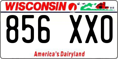 WI license plate 856XXO
