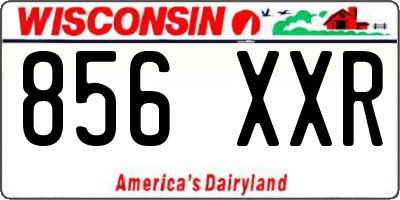 WI license plate 856XXR