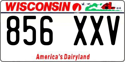 WI license plate 856XXV