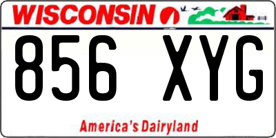 WI license plate 856XYG