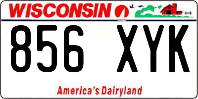 WI license plate 856XYK