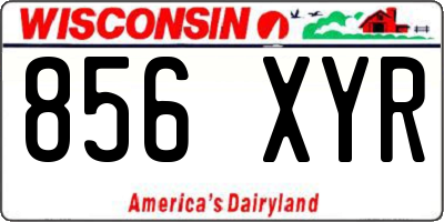 WI license plate 856XYR