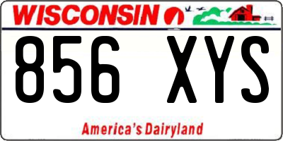 WI license plate 856XYS