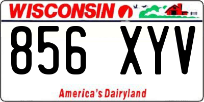 WI license plate 856XYV