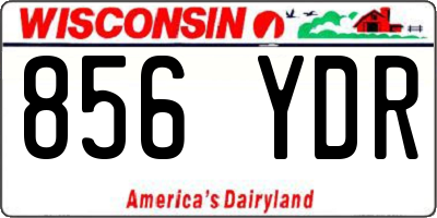 WI license plate 856YDR