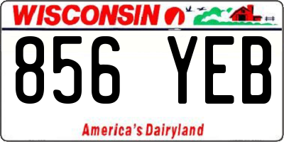 WI license plate 856YEB