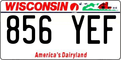 WI license plate 856YEF