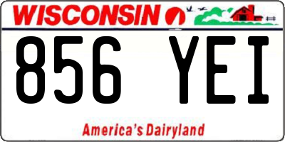 WI license plate 856YEI