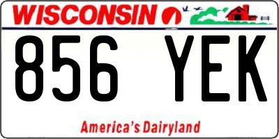 WI license plate 856YEK