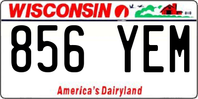 WI license plate 856YEM