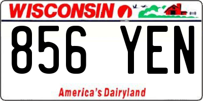 WI license plate 856YEN